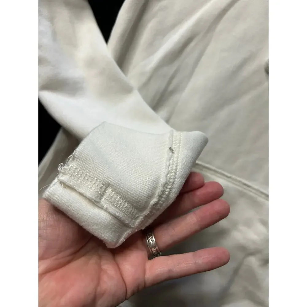 Abercrombie & Fitch Cream Fleece Hoodie Small